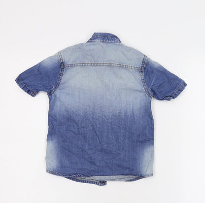 George Boys Blue  Denim Basic Button-Up Size 3-4 Years