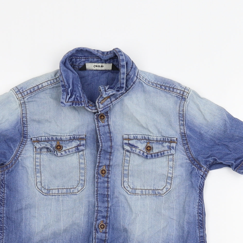 George Boys Blue  Denim Basic Button-Up Size 3-4 Years