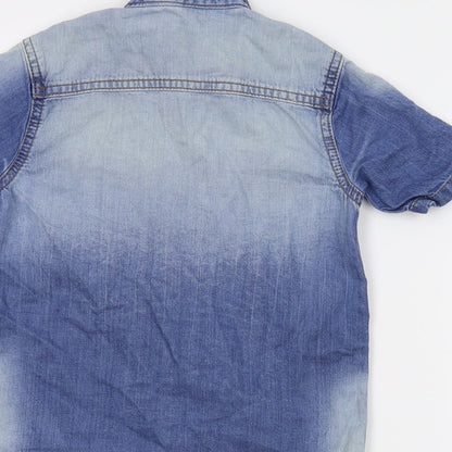 George Boys Blue  Denim Basic Button-Up Size 3-4 Years