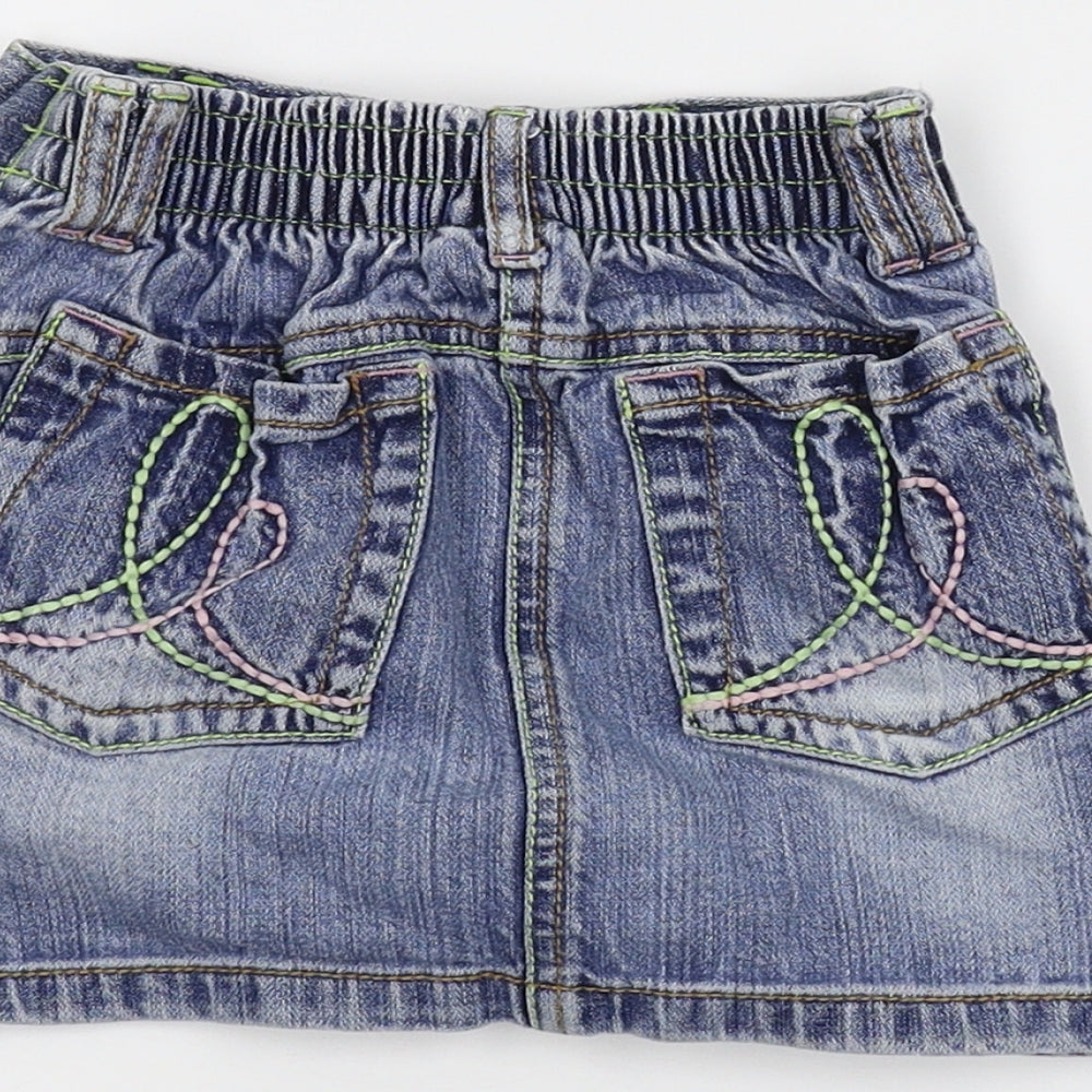 NEXT Girls Blue  Damask Mini Skirt Size 18-24 Months
