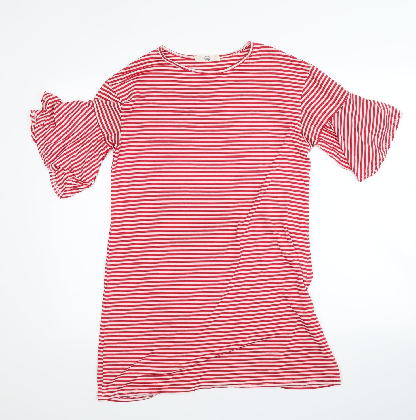 Missguided Womens Red Striped  A-Line  Size 8