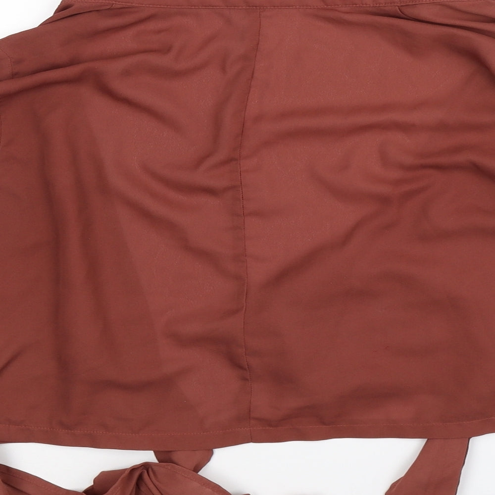 prettylitlething Womens Beige   Basic Blouse Size 8