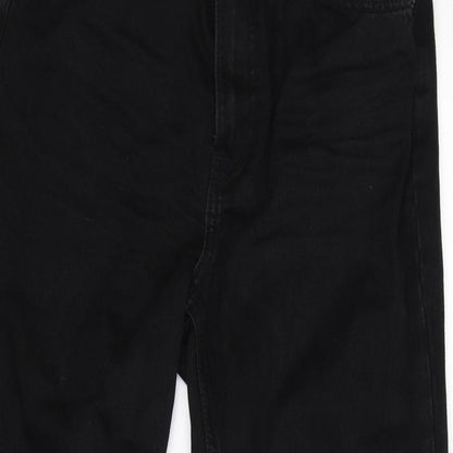 Womens UK Size 8 Denim Regular Fit Straight Black Jeans