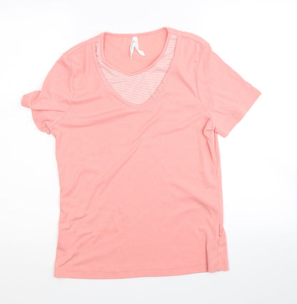 Womens UK Size M BM casual Pink Basic T-Shirt