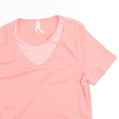 Womens UK Size M BM casual Pink Basic T-Shirt