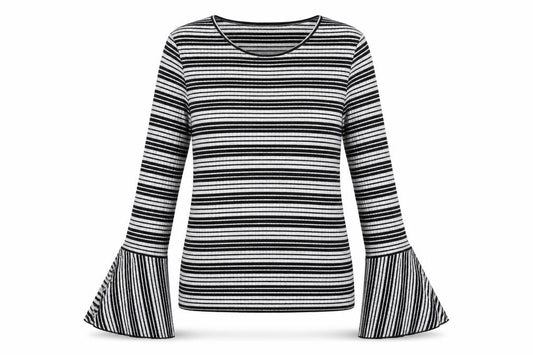 Zara Trafaluc Womens Black Striped  Pullover Jumper Size S