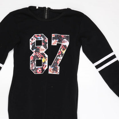 Preworn Womens Black   Jumper Dress  Size S