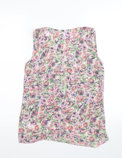 New Look Womens Purple Floral  A-Line  Size 8