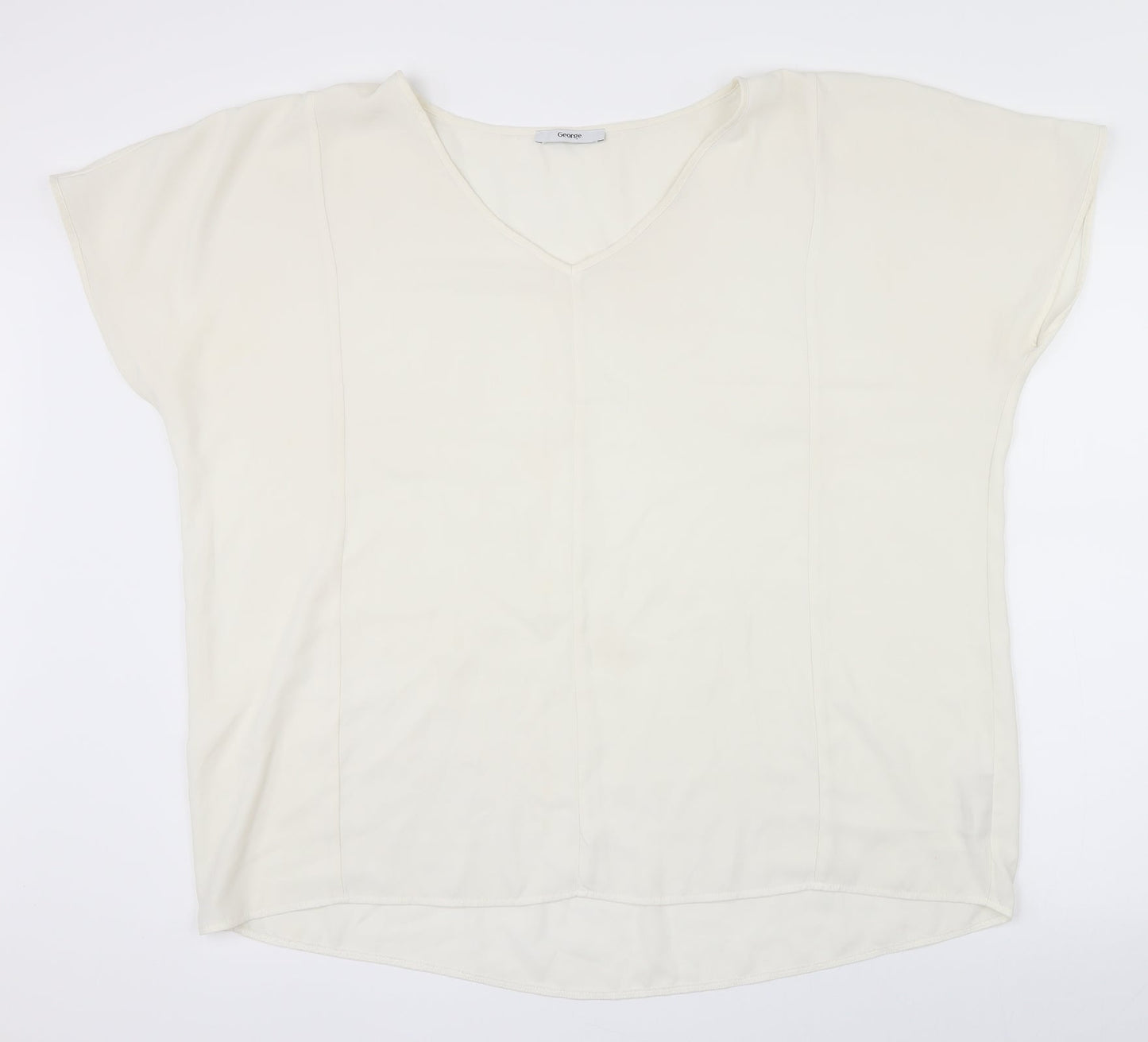 George Womens Beige   Basic Blouse Size 14