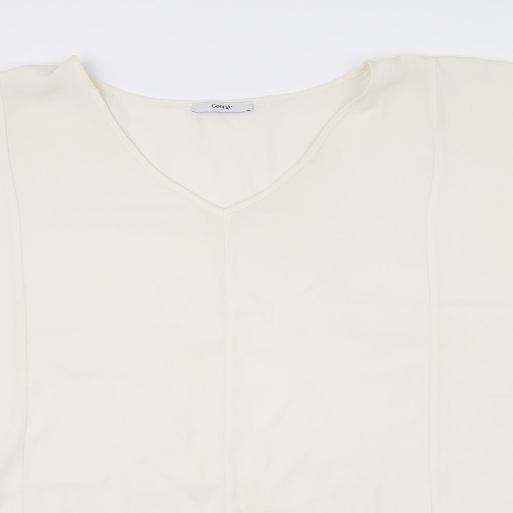 George Womens Beige   Basic Blouse Size 14