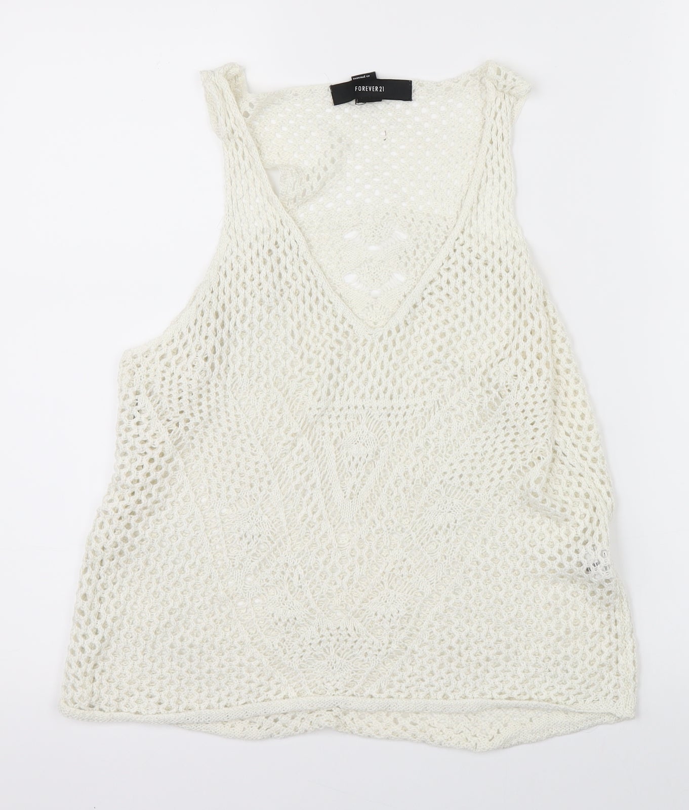 FOREVER 21 Womens Beige  Knit Basic Blouse Size S