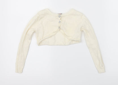 TU Girls Beige   Shrug Jumper Size 4 Years