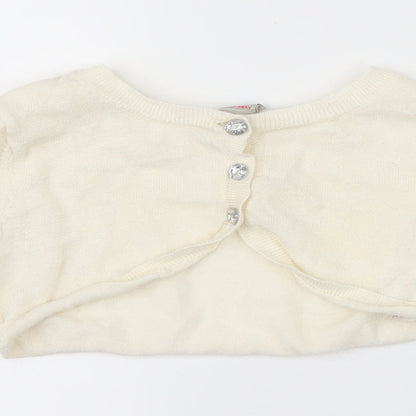 TU Girls Beige   Shrug Jumper Size 4 Years