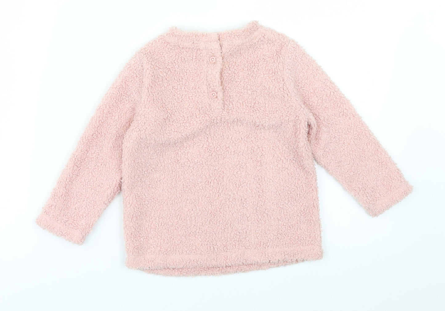 F&F Girls Pink   Pullover Jumper Size 6-9 Months  - Sloth animal