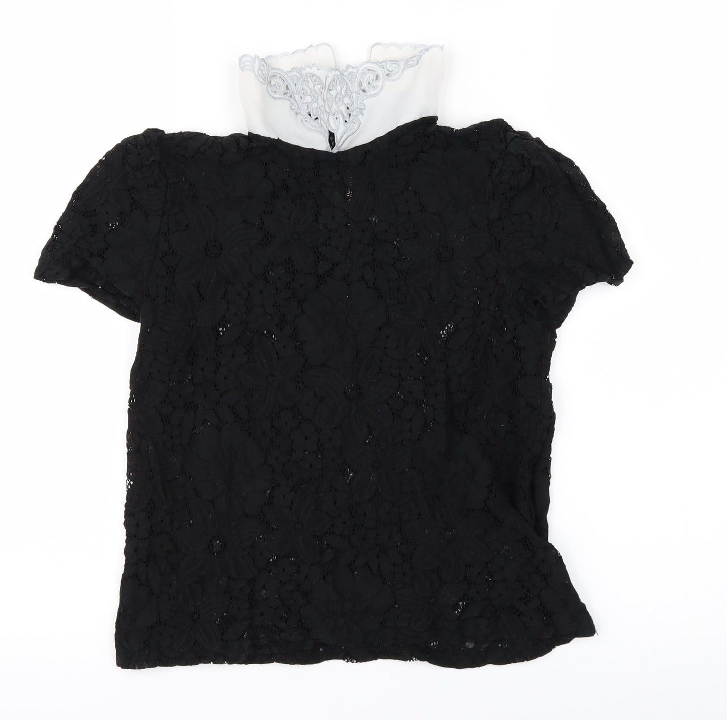 Womens UK Size 8 New Look Black Basic Blouse