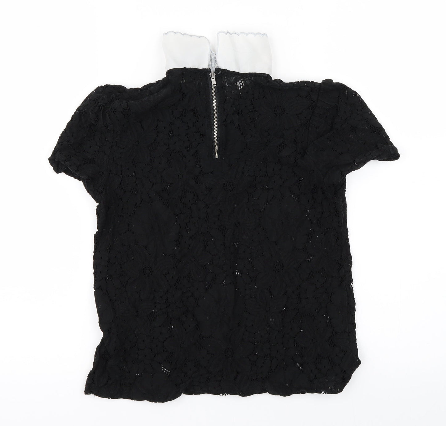 Womens UK Size 8 New Look Black Basic Blouse