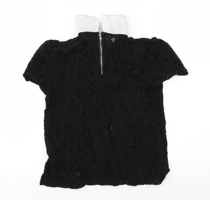 Womens UK Size 8 New Look Black Basic Blouse