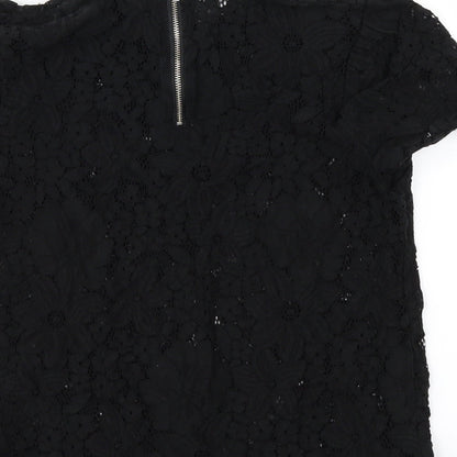 Womens UK Size 8 New Look Black Basic Blouse