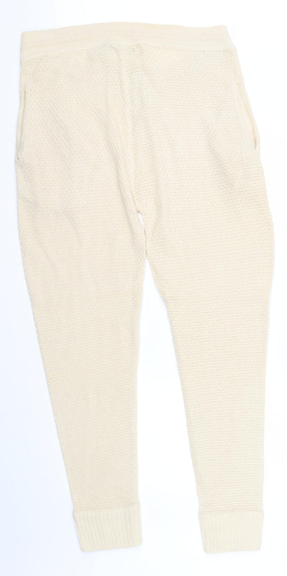 Womens UK Size 16 Misspap Regular Fit Sweatpants Beige Trousers