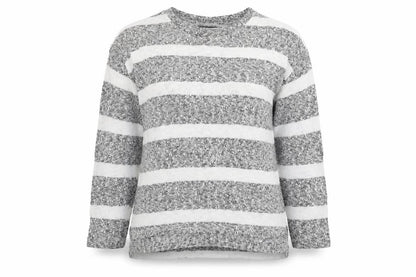 Atmosphere Womens Grey Striped  Pullover Jumper Size S