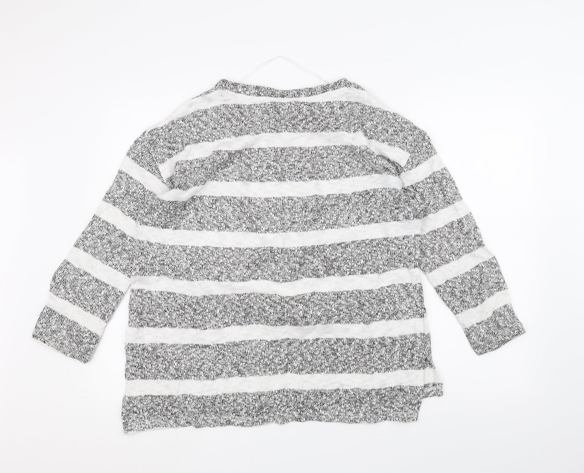Atmosphere Womens Grey Striped  Pullover Jumper Size S