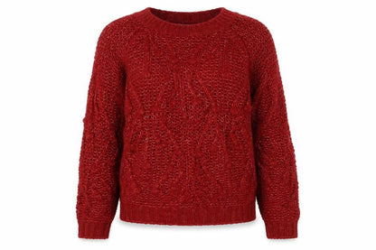 Tu Womens Red  Knit Pullover Jumper Size 12