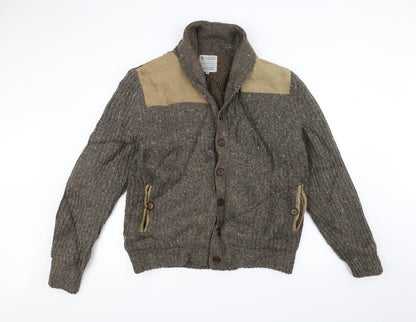 TU Womens Brown  Knit Jacket Coat Size M