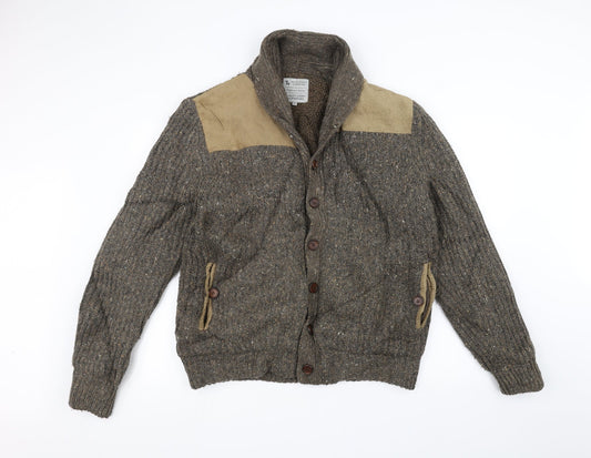 TU Womens Brown  Knit Jacket Coat Size M