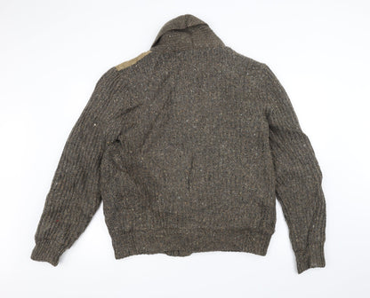 TU Womens Brown  Knit Jacket Coat Size M