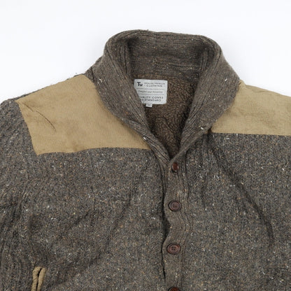 TU Womens Brown  Knit Jacket Coat Size M