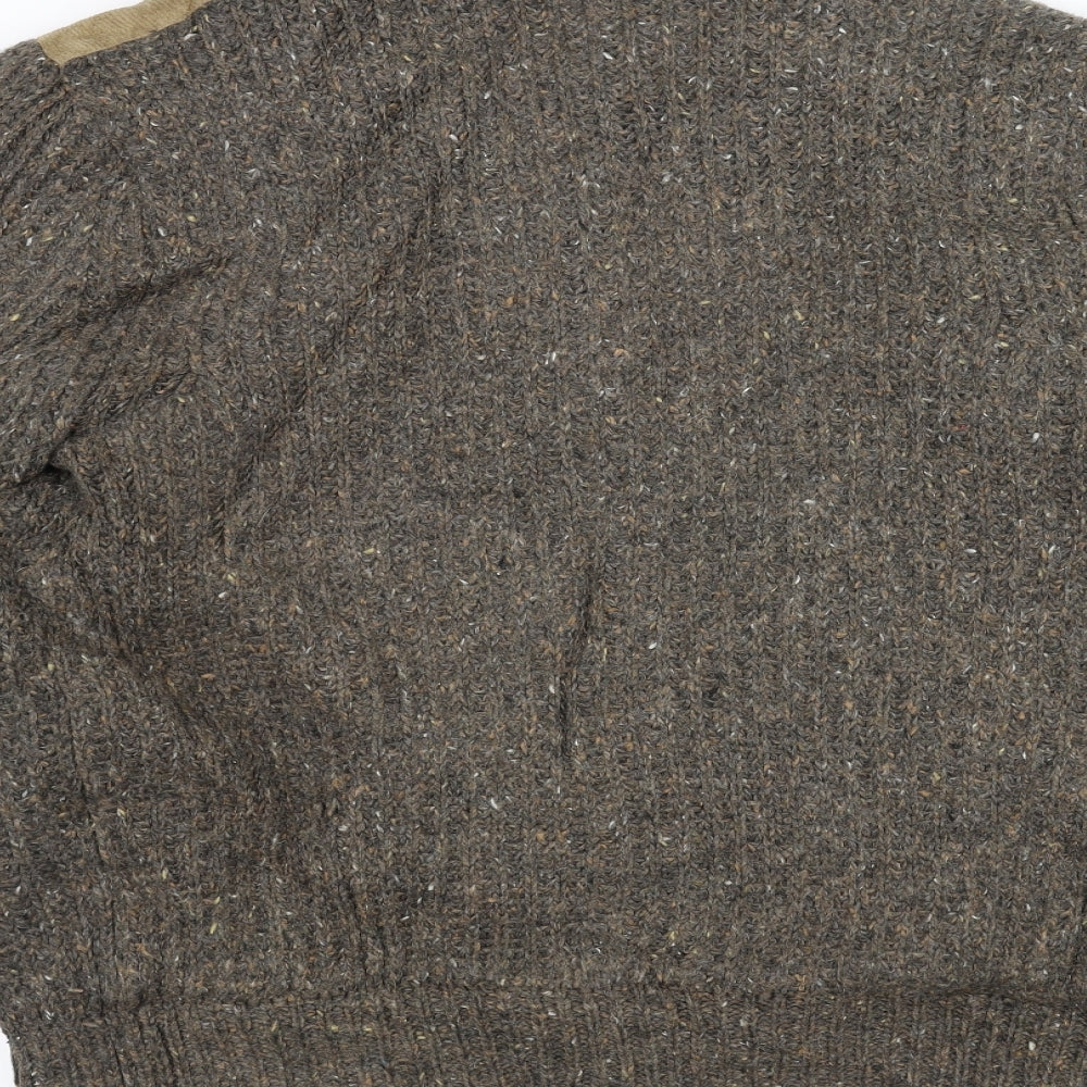 TU Womens Brown  Knit Jacket Coat Size M