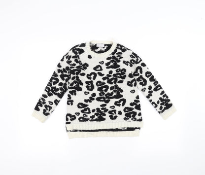 Matalan Boys White   Pullover Jumper Size 5 Years
