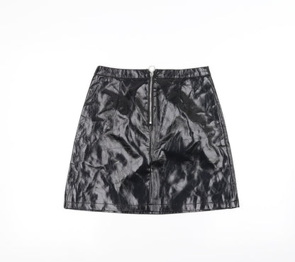 Primark Womens Black   A-Line Skirt Size 8