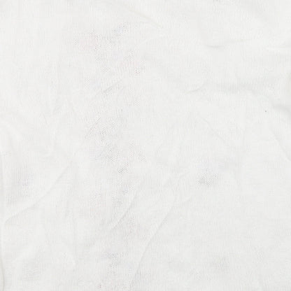 Fashion Extra Womens White Floral  Pullover Jumper Size 16