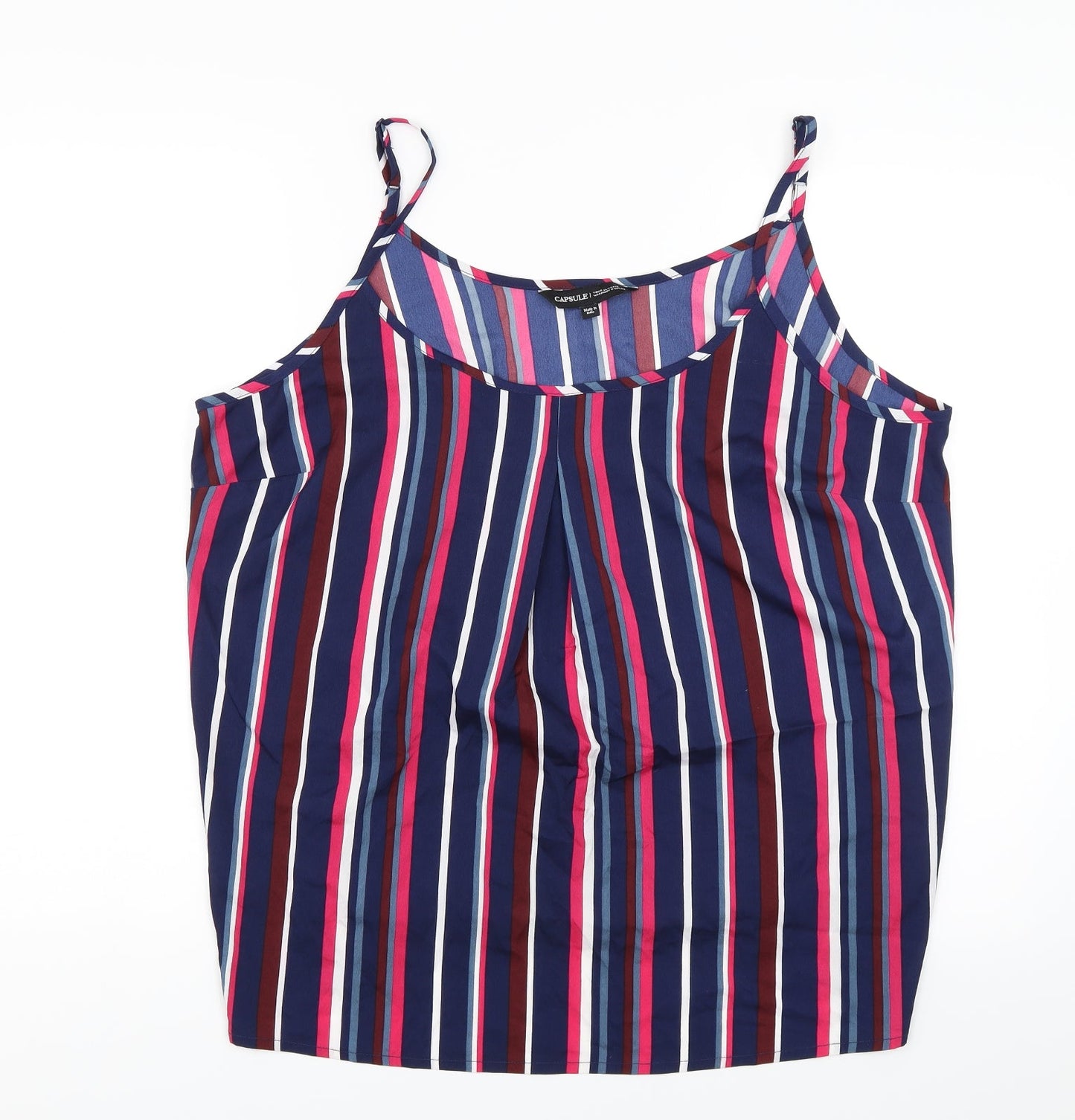Capsule Womens Blue Striped  Camisole Blouse Size 18
