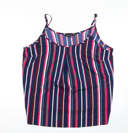 Capsule Womens Blue Striped  Camisole Blouse Size 18