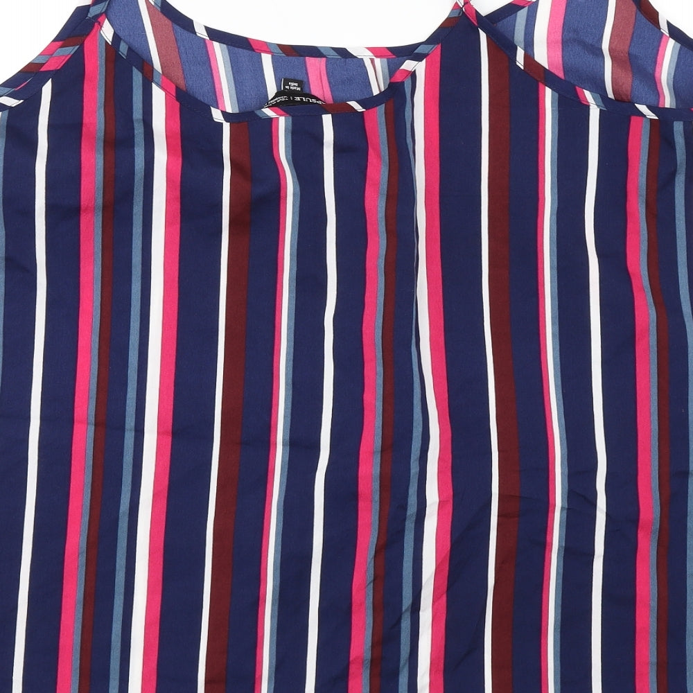 Capsule Womens Blue Striped  Camisole Blouse Size 18