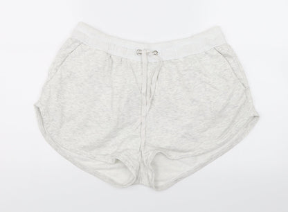 H&M Womens White   Sweat Shorts Size L