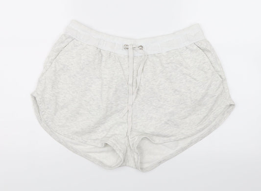 H&M Womens White   Sweat Shorts Size L