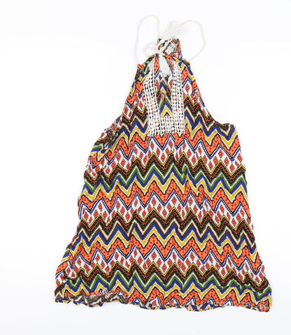 Womens UK Size 8 Hearts & Bows Multicoloured Basic Blouse