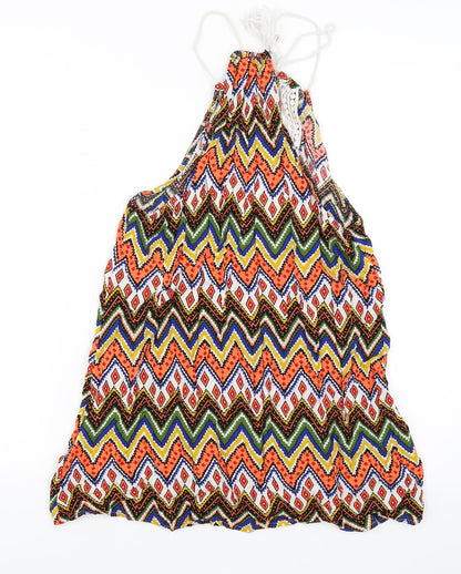 Womens UK Size 8 Hearts & Bows Multicoloured Basic Blouse