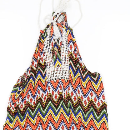 Womens UK Size 8 Hearts & Bows Multicoloured Basic Blouse