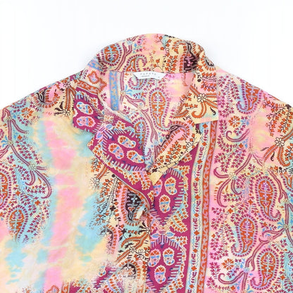 Papaya Womens Multicoloured Paisley  Basic Button-Up Size 12