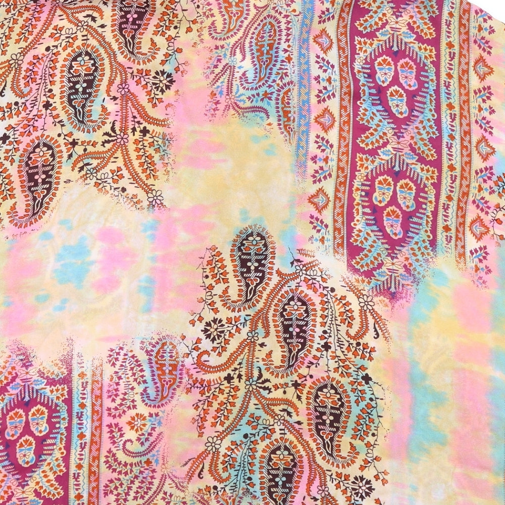 Papaya Womens Multicoloured Paisley  Basic Button-Up Size 12