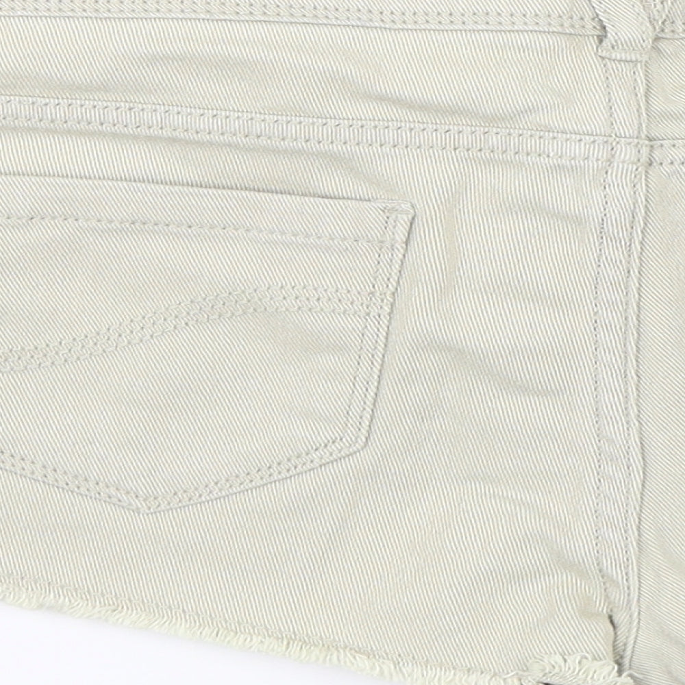 Denim & Co. Womens Beige  Denim Cut-Off Shorts Size 8
