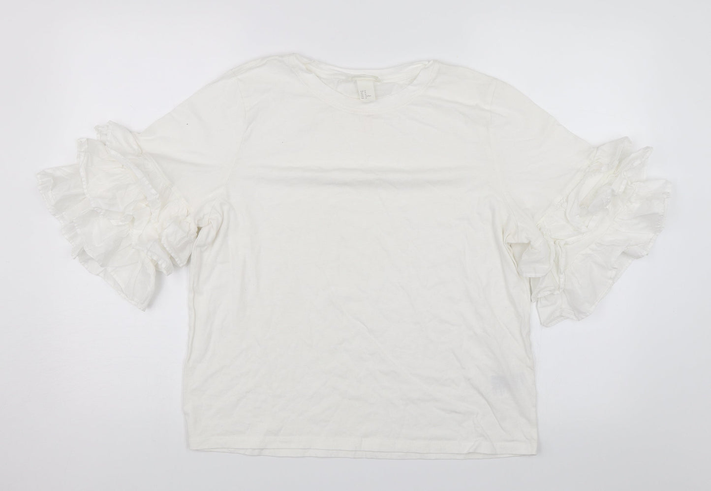 Womens UK Size M H&M White Basic Blouse