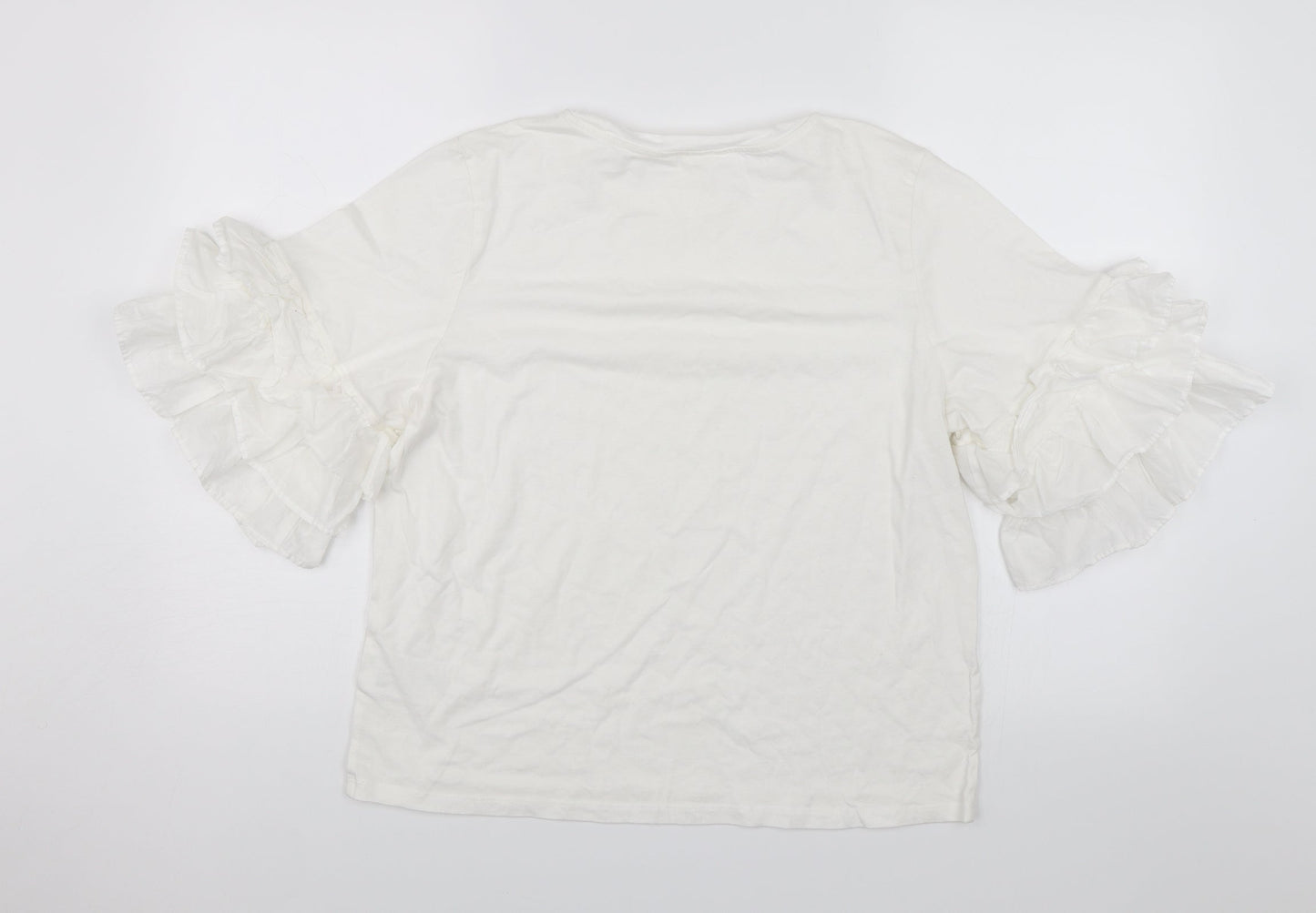 Womens UK Size M H&M White Basic Blouse