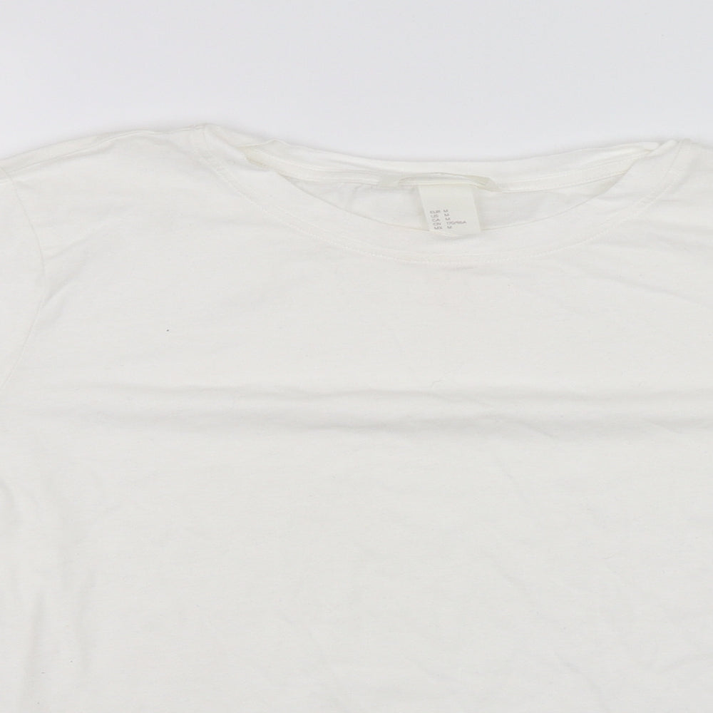 Womens UK Size M H&M White Basic Blouse