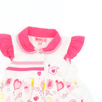 Baby C Baby Pink   Shift  Size 12-18 Months  - Hearts
