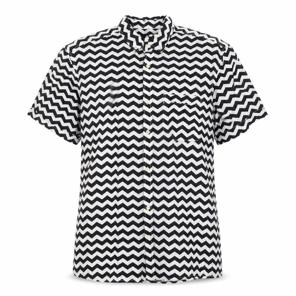 Womens UK Size M H&M Black Basic Button-Up